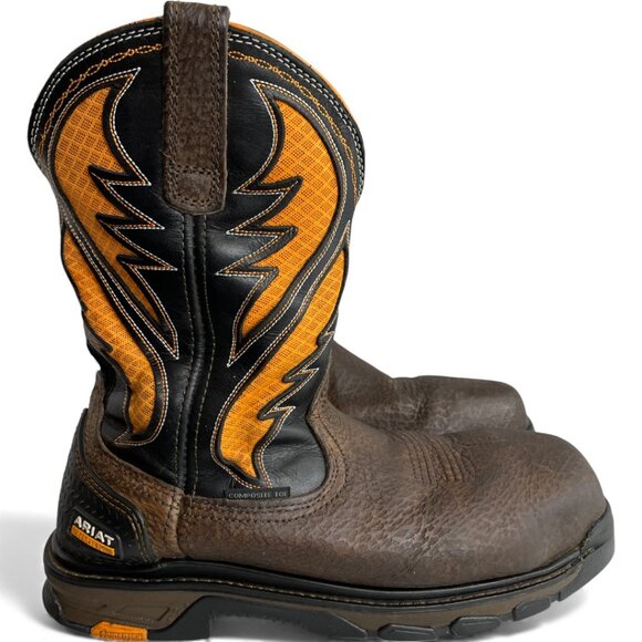 Ariat Intrepid Venttek Composite Toe Work Leather Western Boots Men's 9 EE - Picture 2 of 15